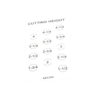 Scag 485390 - DECAL, CUT HEIGHT