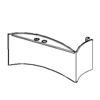Scag 451394 - 52" BOLT-IN BAFFLE WELDMENT