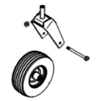 CASTER WHEEL & SUPPORT ASSY
