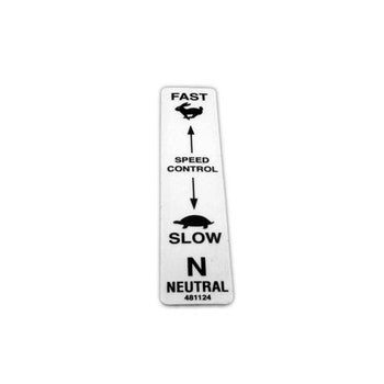 Scag 481124 - DECAL, SPEED CONTROL