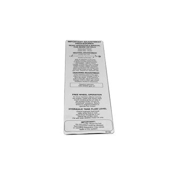 DECAL, SEAT SUPPORT