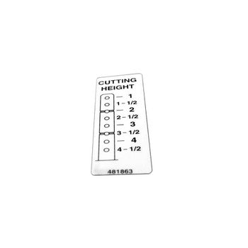 Scag 481863 - DECAL, CUTTING HEIGHT