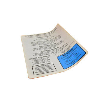 Scag 482710 - DECAL, SEAT SUPT