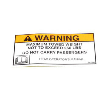 Scag 483396 - DECAL, HITCH