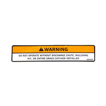 Scag 483405 - DECAL, WARNING
