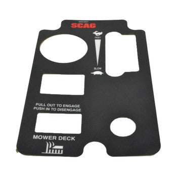 Scag 485387 - DECAL, INSTRUMENT PANEL - SZL