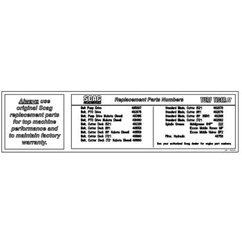 Scag 486533 - DECAL STTII SERVICE