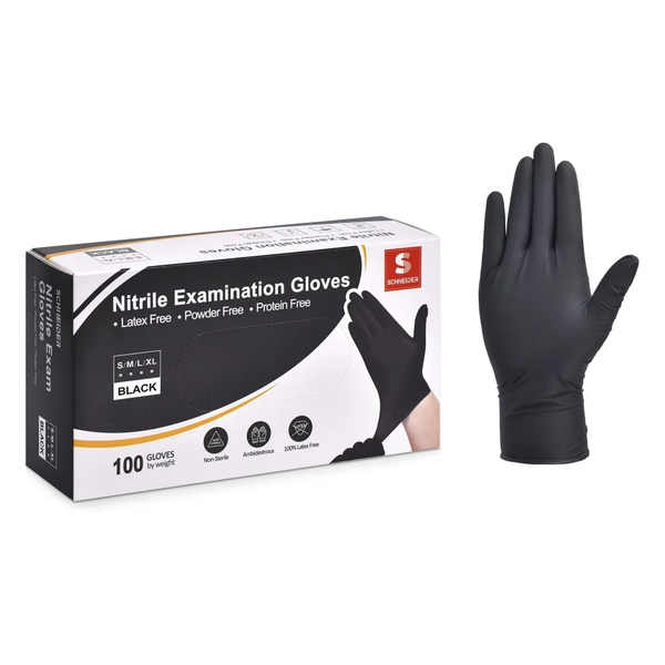 100 BLACK NITRILE PLATINUM GLOVES, SIZE-L 1-SMP-1604